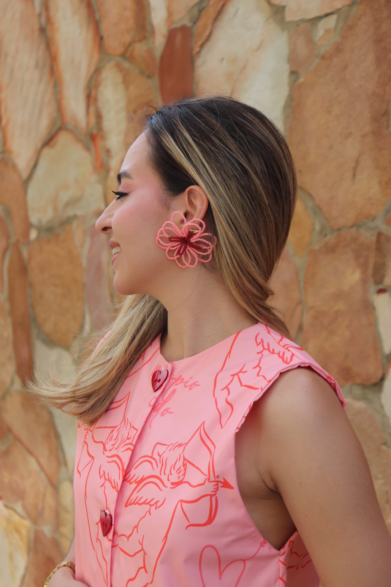 Aretes florecita cupido